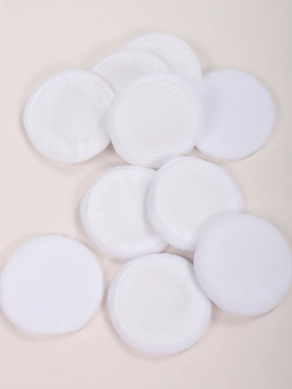 2/5/10/20PCS White Round Powder Puffs – Portable High-Grade Makeup Applicators for Base & Setting