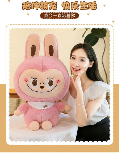 Rabbit Labubu Plush Toy — Cute Cartoon Soft Doll Pillow for Kids Gifts