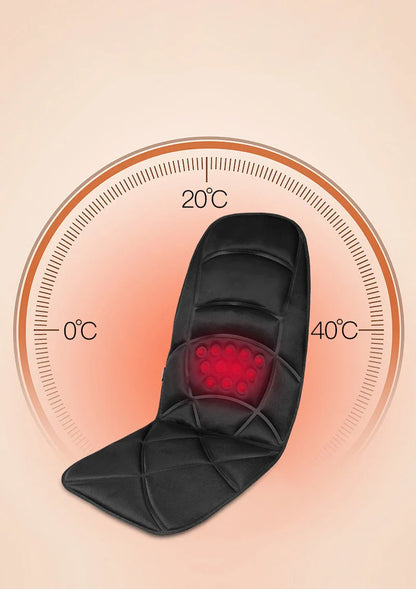 Electric Lumbar Massage Cushion | Car, Home & Office Heated Vibrating Neck & Back Pain Relief Pad