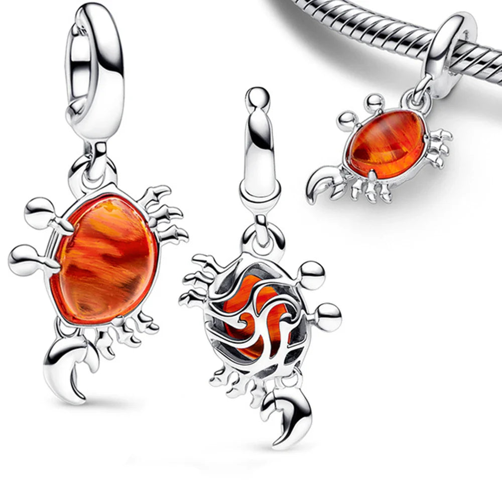 Chameleon Luminous Firefly & Butterfly Silver-Plated Charms - 925 Silver for DIY Bracelet Jewelry Making