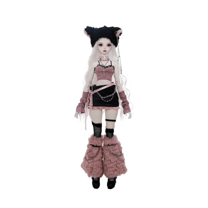 Celia N Y2K Baddie 1/4 BJD Doll – Fullset Pastel Punk Pink Cyber Style, Sweet Honey Girl ShugaFairy Collectible Figure