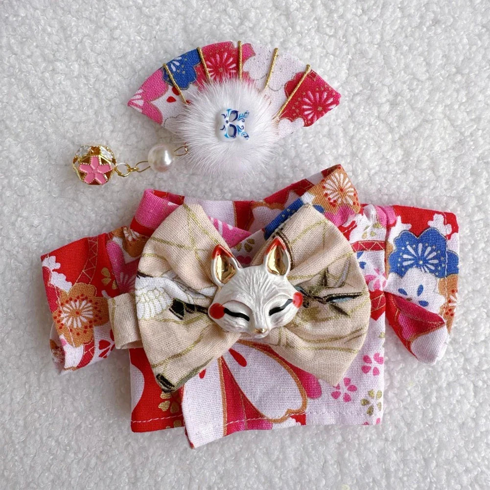 17cm Labubu V1-V3 Doll Clothes – Traditional Kimono Outfit Accessories, Fashion Gift