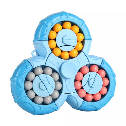 New Six-Sided Rotation Finger Bean Gyro: Antistress Fingertip Cube for Learning - Educational Magic Disk Toy, Ideal Kids Gift
