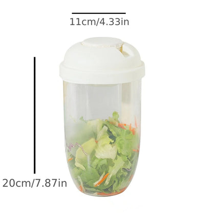 1PC Salad Cups - Plastic Healthy Salad Containers with Forks and Dressing Holder - Kitchen Supplies