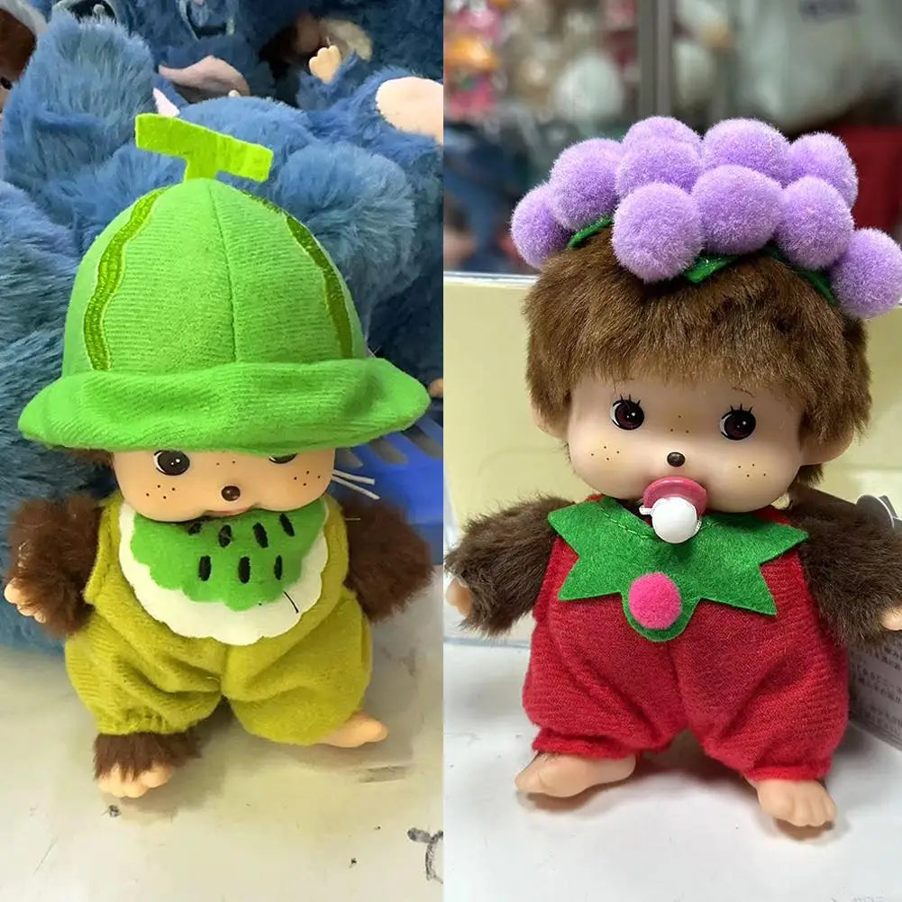 Fruit Adventure Strawberry Plush Doll – Cute PP Cotton Monchichi-Style Toy Bag Pendant Gift 15cm