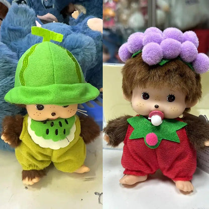 Fruit Adventure Strawberry Plush Doll – Cute PP Cotton Monchichi-Style Toy Bag Pendant Gift 15cm