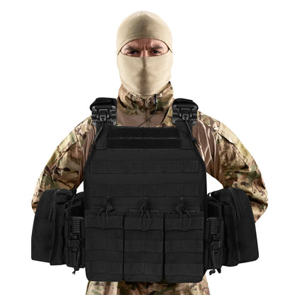 ARTEX Tactical Vest – 1000D Nylon, Quick Release, 6094K with Triple Magazine Pouch for Hunting & Airsoft Combat