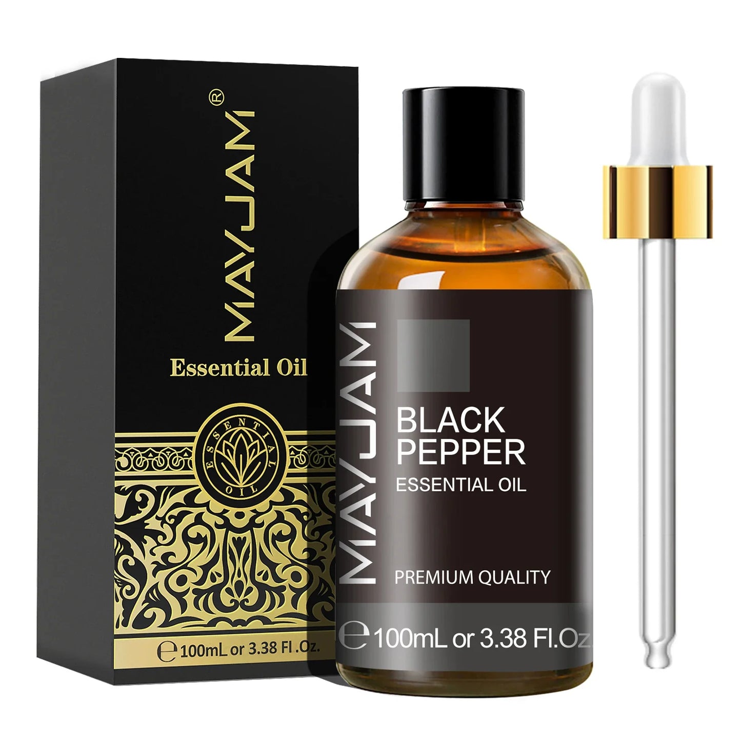 MAYJAM 100ml Essential Oil with Dropper - Sandalwood, Lavender, Eucalyptus & Vanilla for Humidifiers & Candles