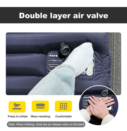 Thick Ultralight Self-Inflating Camping Mattress - Outdoor Air Mattress with Built-In Pump for Travel, Hiking, Fishing
