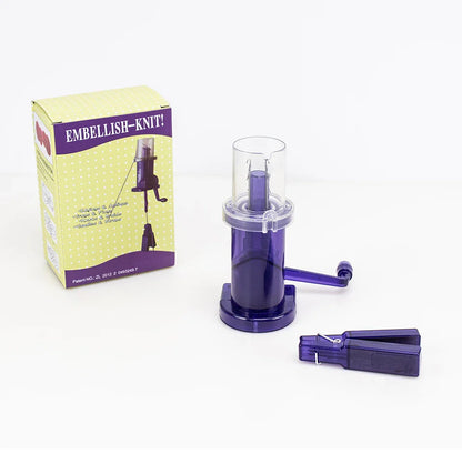 Portable Hand Knitting Machine – Hand Crank Knit Loom for DIY Sweaters, Scarves & Weaving, Includes Accessories