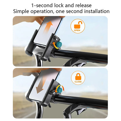 Universal Anti-Slip Bicycle & Motorcycle Phone Holder – Multiuse Sports Camera and Rearview Mirror Mount Stand