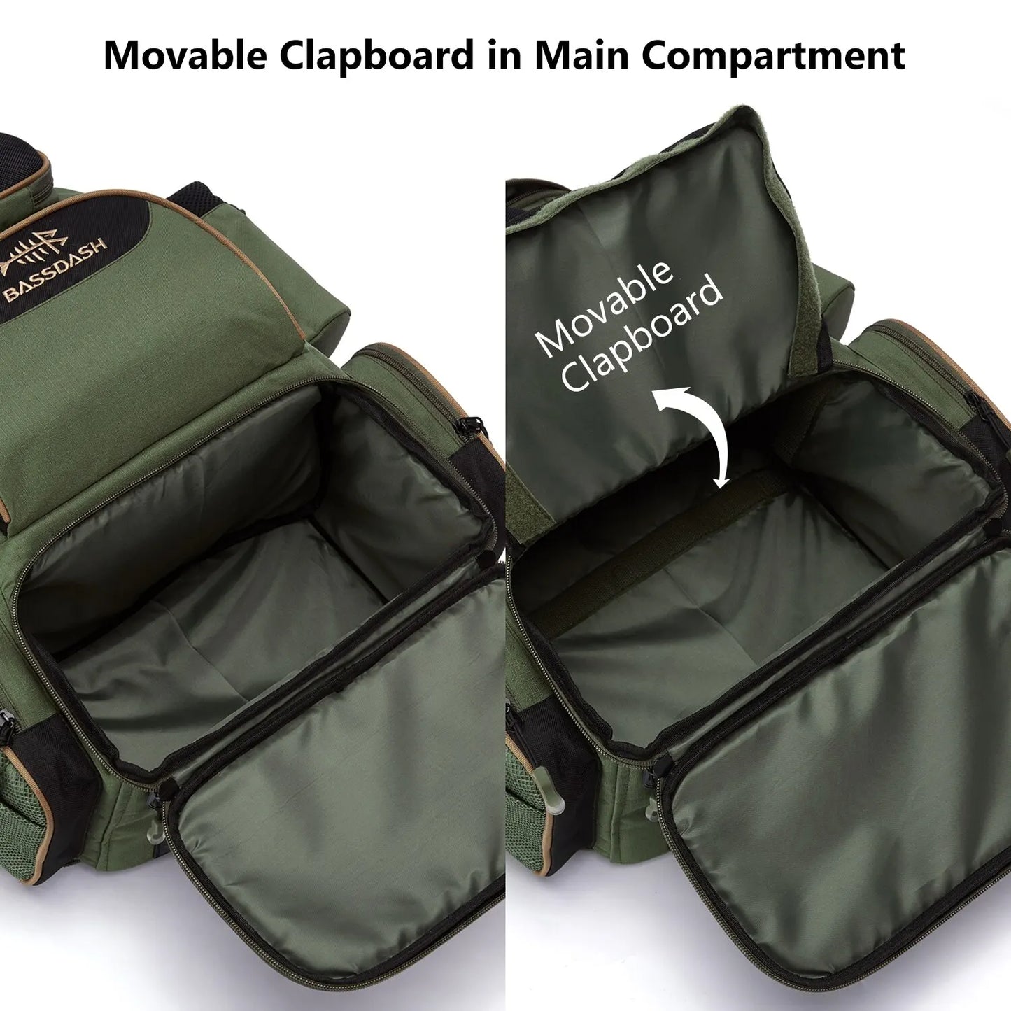 Bassdash Fishing Tackle Backpack — Lightweight Tactical Multifunctional Fishing Bag