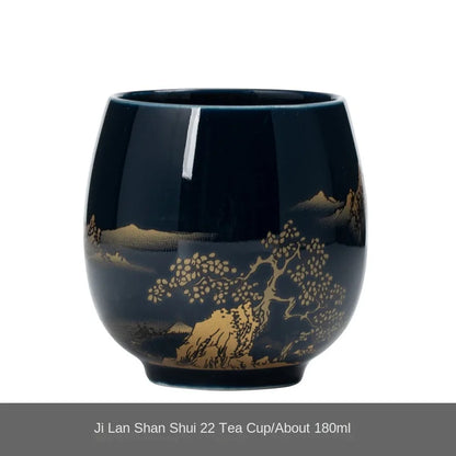180ml Japanese-Style Ceramic Tea Mug – Large Single Teacup for Home Tea Set or Master Use