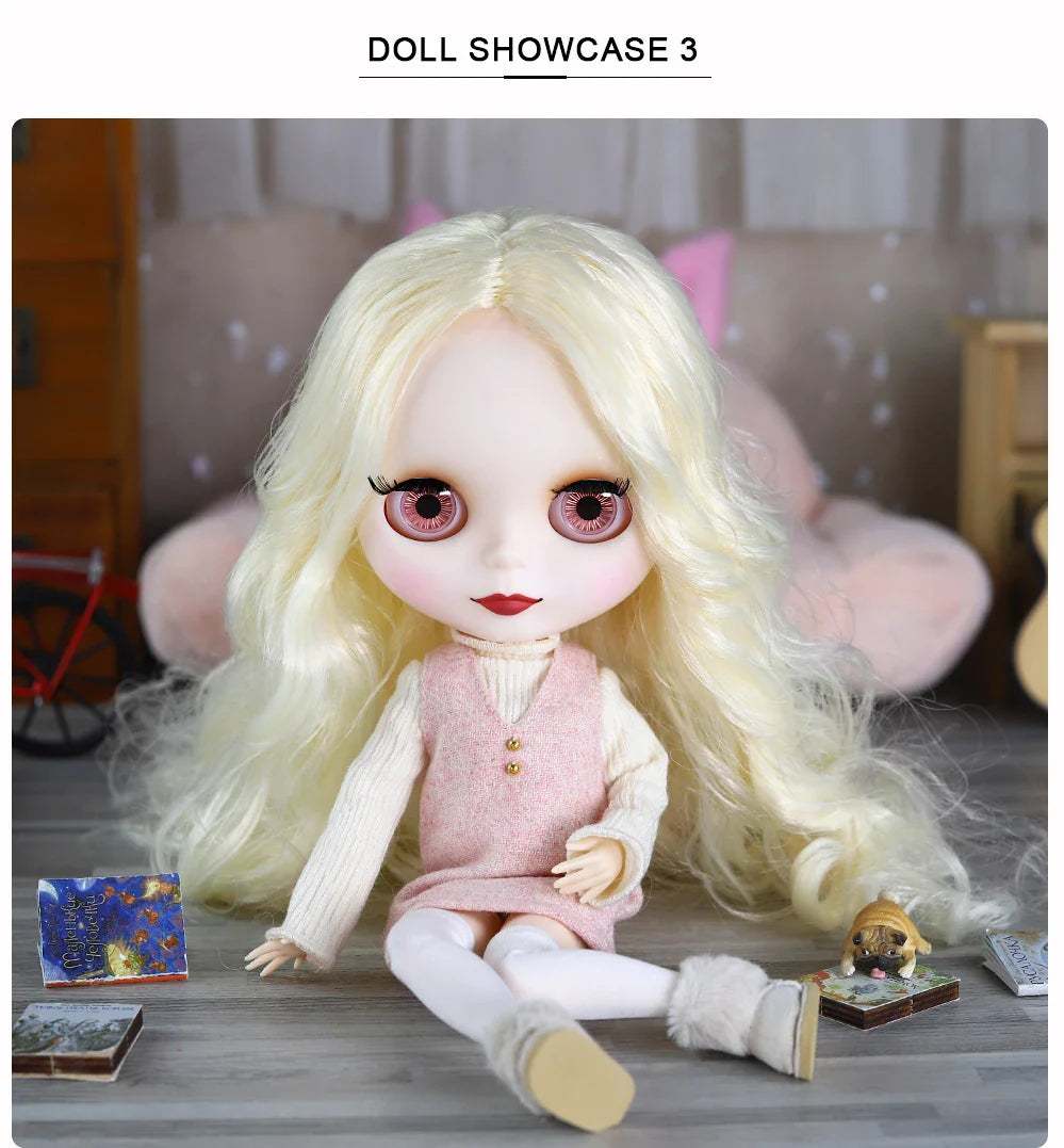 ICY DBS Blythe Doll 1/6 BJD – 30cm Joint Body Set with Random Eyes, Anime Girl Toy Gift