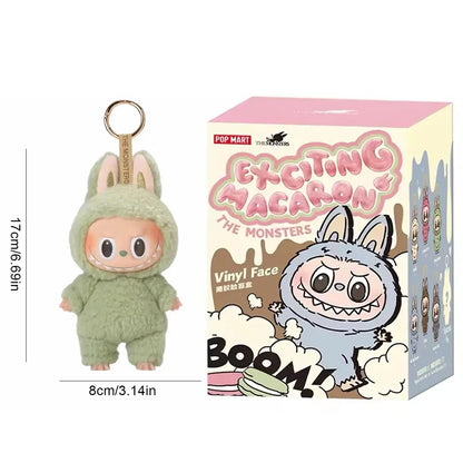 High-Quality Cute Labubu The Monsters Box Toy – Cardiac Macarone Kawaii Figure Model Bag, 1:1 Replica Gift