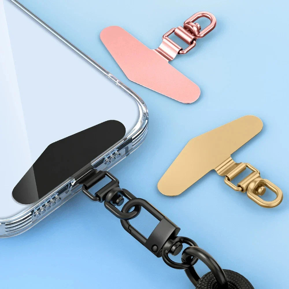 Upgraded 360° Rotatable Stainless Steel Phone Tether Tab – Metal Patch Gasket & Cellphone Lanyard Safety Connector