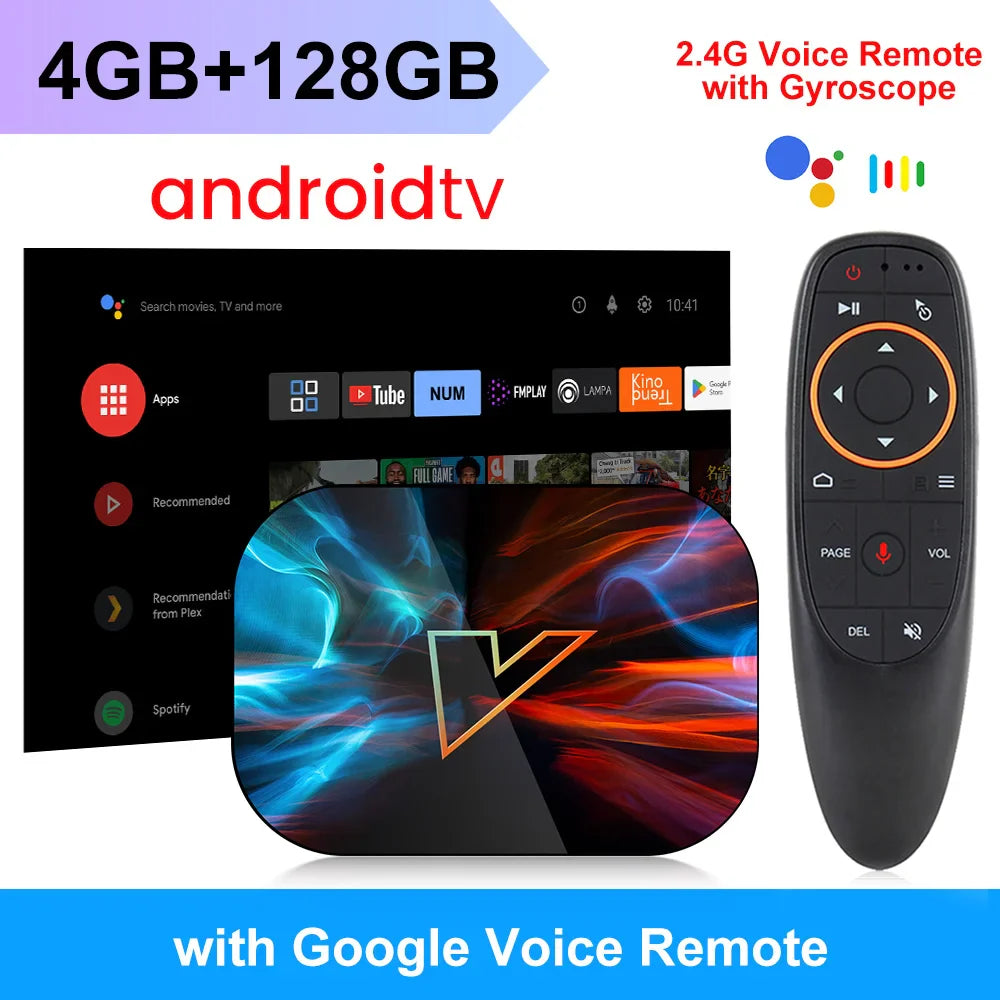 VONTAR X4 Android TV Box – Android 11.0, Amlogic S905X4, 4K, Google Voice Input, 4GB RAM, 32GB EMMC, WiFi