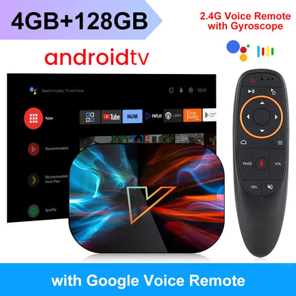 VONTAR X4 Android TV Box – Android 11.0, Amlogic S905X4, 4K, Google Voice Input, 4GB RAM, 32GB EMMC, WiFi