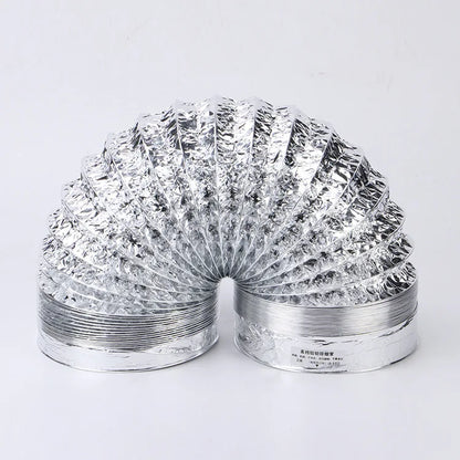 Scalable Aluminum Foil Ventilation Duct Hose – 80/100/120/150/200mm Exhaust Pipe for Kitchen, Bathroom & Fan Outlets