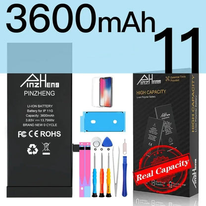 PINZHENG High Capacity Replacement Battery for iPhone X, XR, XS, 11, 12 & 13 Mini, Pro & Pro Max
