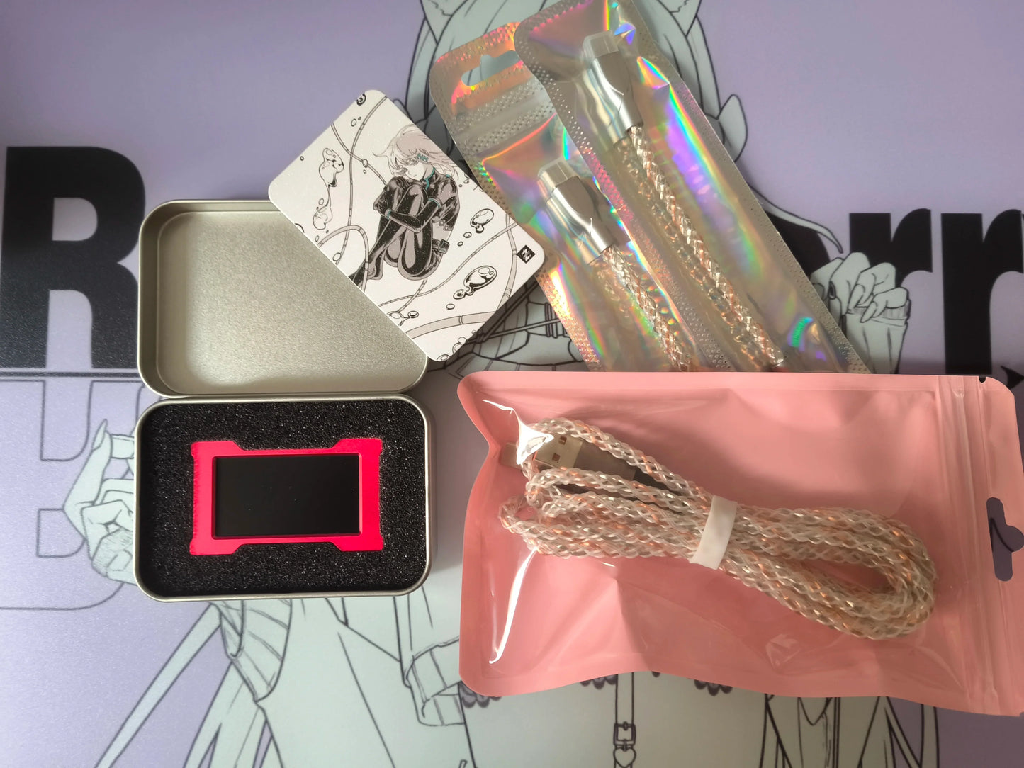 HMLAB ZNEO Gaming USB Hub – 2-to-3 Port with 8K Hz, Independent Power & Screen for Gaming Desk Setup