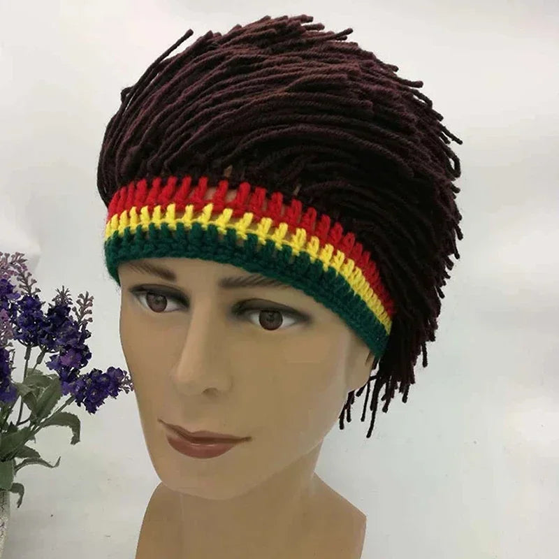 Men’s Handmade Crochet Hip Hop Cap – Warm Winter Hat for Halloween, Xmas & Birthday Gifts