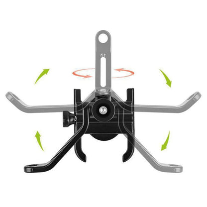 Aluminum Alloy Motorcycle & Bicycle Phone Holder — GPS Mounting Clip & Handlebar Bracket