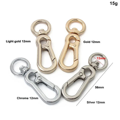 Auto-Locking Dog Leash Carabiner Clip – Swivel Rotating Ring Pet Hook for Outdoor Walking, Keychain & Pet Accessories