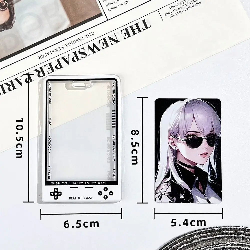Kpop Card Holder — Fashion Transparent Student ID & Photocard Protector with String for Kids & Idol Fans