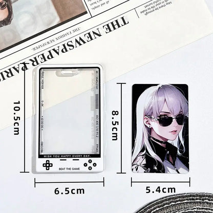 Kpop Card Holder — Fashion Transparent Student ID & Photocard Protector with String for Kids & Idol Fans