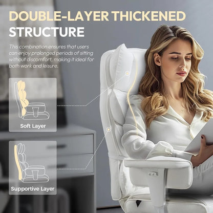 Big & Tall Office Chair – High Back Gaming & Computer Chair with Pocket Spring Cushion, Adjustable Armrests & Lumbar Support