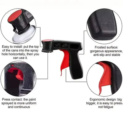Plastic Portable Spray Paint Handle – Universal Reusable Hand Spray Gun for Car Color Change Film & DIY Pasting