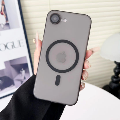 Matte Ultra-Thin Magnetic Phone Case for iPhone 16 / 16E / 15 / 14 / 13 / 12 / 11 Pro Max & Plus – MagSafe Compatible Shockproof Hard Glass Lens Bumper Cover