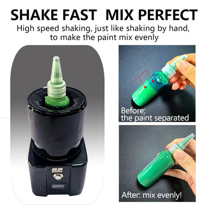 SHANGSE Cordless Paint Shaker – Portable Hands-Free Model & Acrylic Paint Mixer with Auto Shut-Off for Tattoo Ink