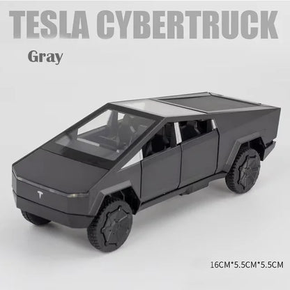 1:32 Tesla Cybertruck Diecast Alloy Model Car with Sound & Light – Off-Road Truck Toy Gift for Kids with Carrying Suitcase