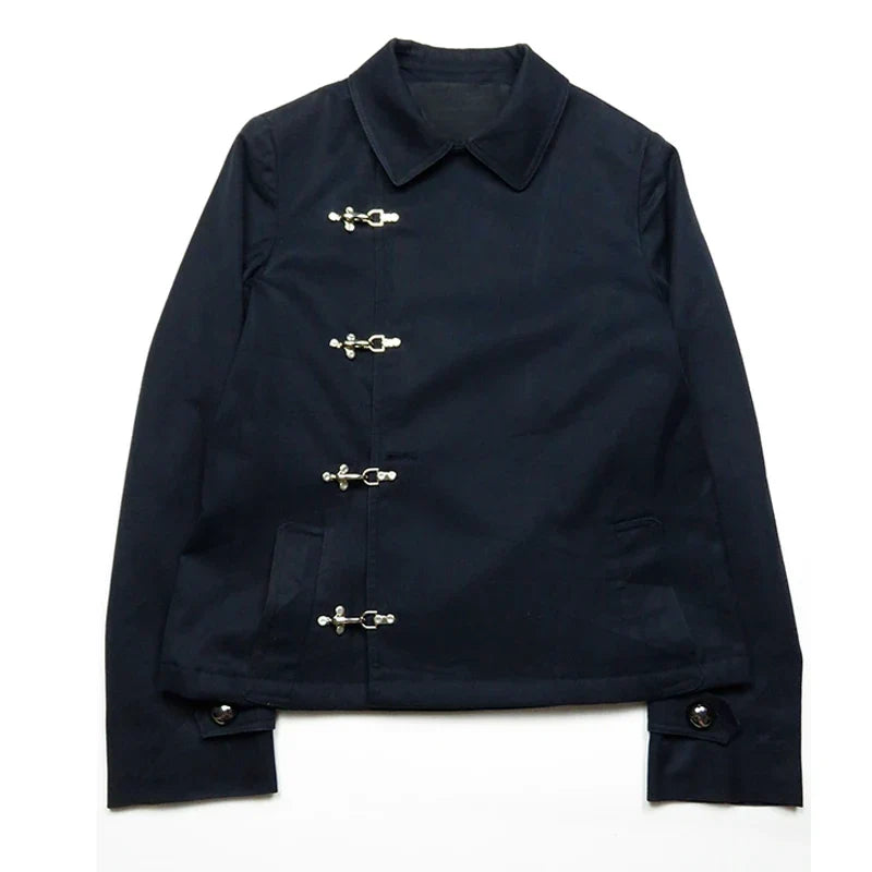 Emo Gothic Punk Jirai Kei Women’s Jacket - Y2K Harajuku Lace-Up Grunge Gyaru Streetwear Coat