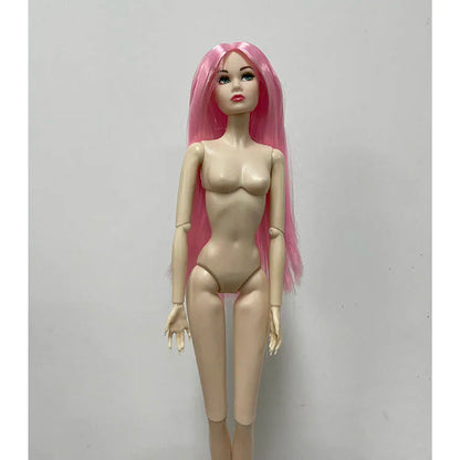 32cm Star FR Supermodel Doll — 1/6 Nude Fashion Doll with Trend Makeup, Curly & Straight Hair, White/Black/Wheat Skin DIY Dress-Up Toy