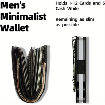 2025 RFID Blocking Front Pocket Wallet – Slim Minimalist Metal Wallet with Money Clip for Men & Unisex