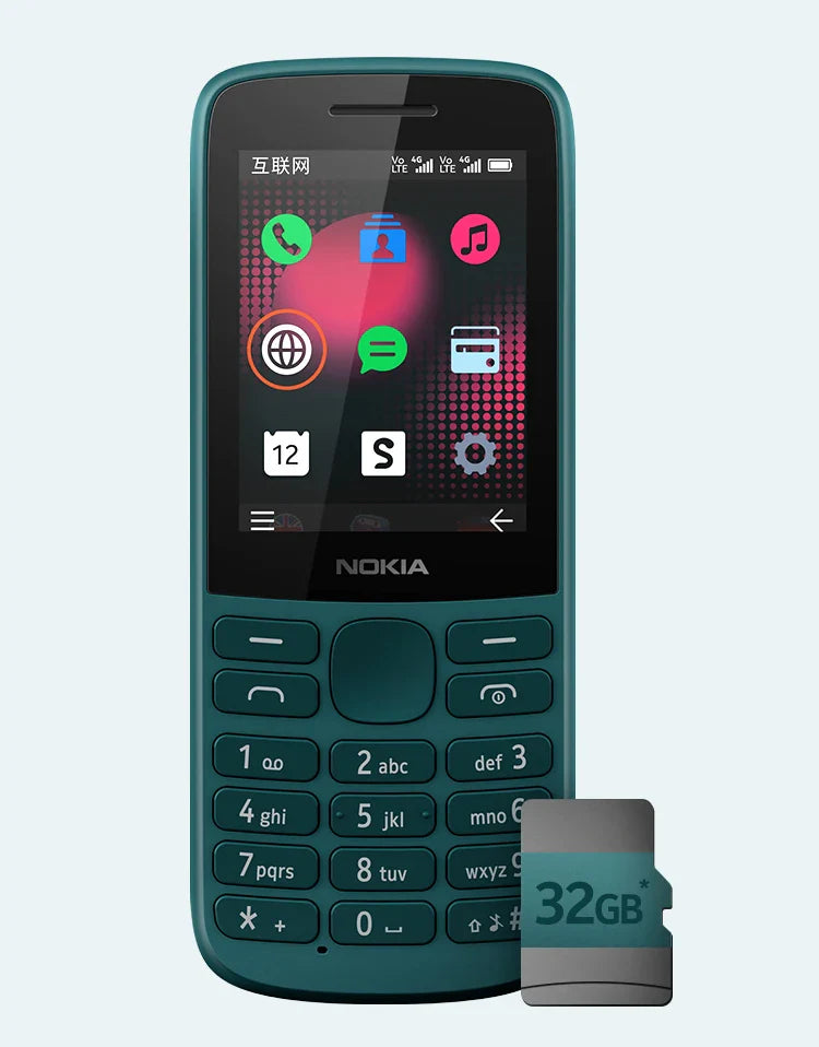 Nokia 215 4G Mobile Phone — Dual SIM, FM Radio, 1150mAh Standby, Feature Phone with Hebrew Keyboard, 100% Original