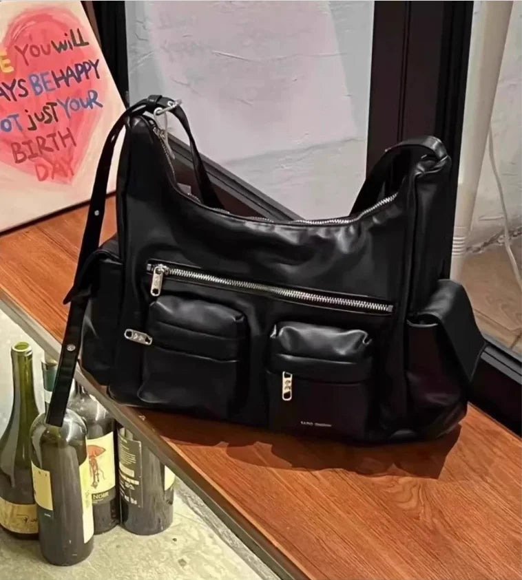 SAMO ONDOH Korean Medium Motorbike Crossbody Bag – Same Style as Song Yuqi