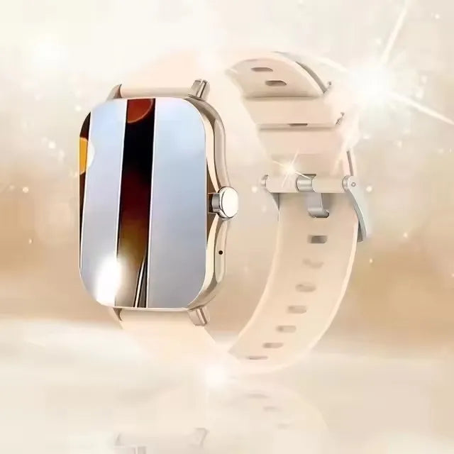 Smartwatch with Full Touch Screen — Call, Message Reminder, Music Control & Multi-Function Fitness Tracker, Compatible with iPhone & Android