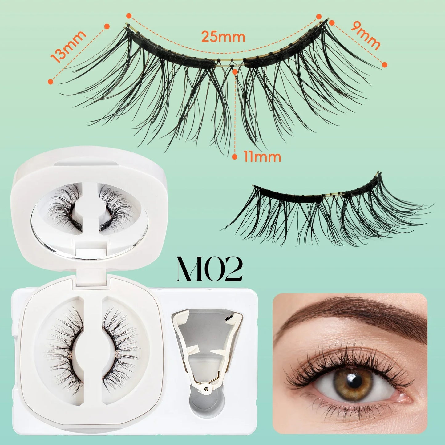 VYRILA Soft Magnetic Eyelashes Reusable No Glue 3D Natural Look Magnetic Lashes Kit Easy Apply Eye Makeup