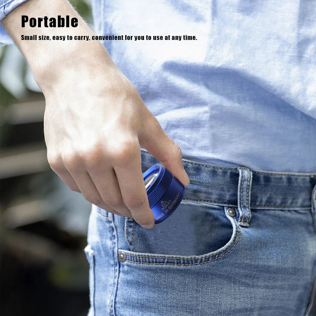 40X30 Loupe Magnifier – Pocket Jewelry Repair Magnifying Glass for Jewelers