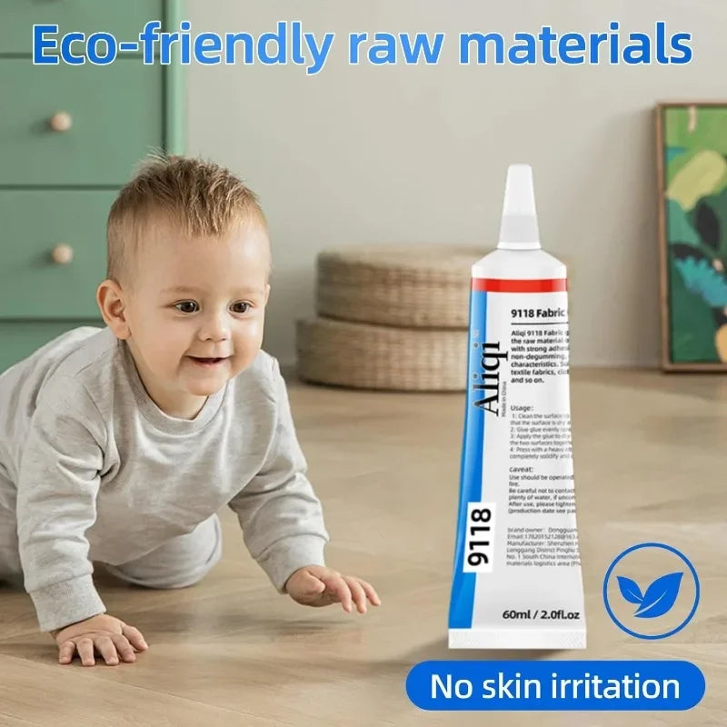 15/60ml Strong Fabric Glue, Transparent Quick-Dry, Waterproof Multipurpose Sewing & Repair Adhesive