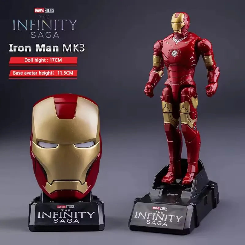 Marvel Iron Man Head Shaped Action Figure – Deformable Toy with Spider-Man Joints, Mobile Model Doll for Kids’ Educational Play