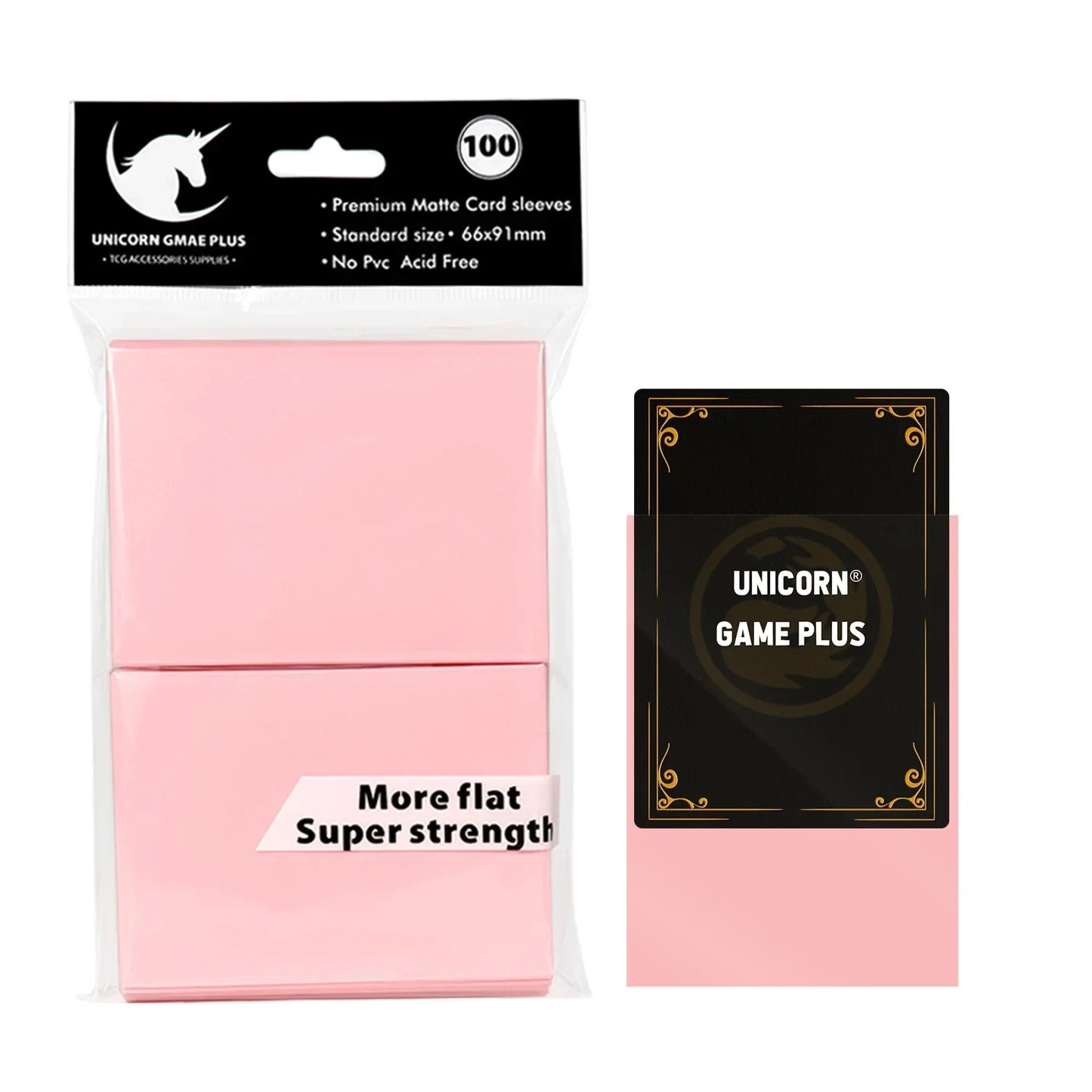 100PCS Matte Trading Card Sleeves – 66x91mm Standard Size Protectors for TCG, Tarot & Board Games, Durable Card Shield Covers