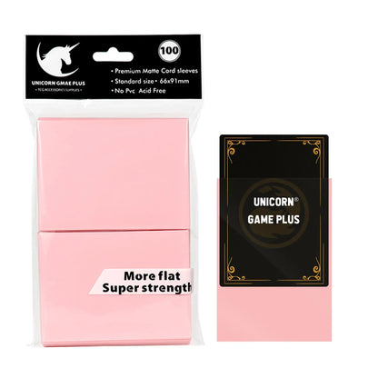 100PCS Matte Trading Card Sleeves – 66x91mm Standard Size Protectors for TCG, Tarot & Board Games, Durable Card Shield Covers