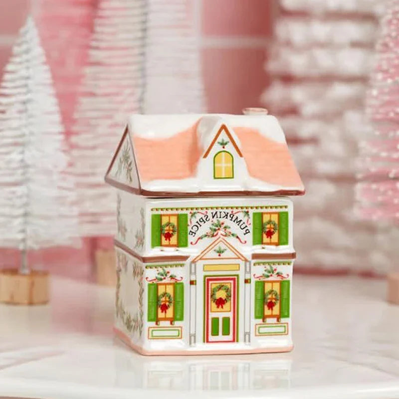 Christmas Holiday Village Spice House Set – Mini 6cm Home Decor for Kitchen, Spices & Tabletop Xmas Ornaments