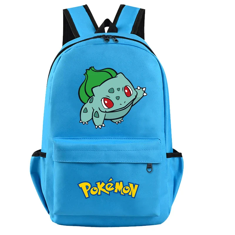Pokemon Kids Backpack — Pikachu, Charizard, Bulbasaur, Snorlax & Eevee Schoolbag Cartoon Gift