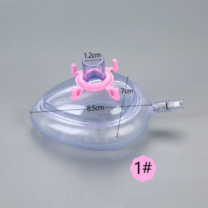 PVC Sterilized Disposable Anesthesia Masks — Resuscitation Face Masks for Adults, Children & Animals (6 Sizes)